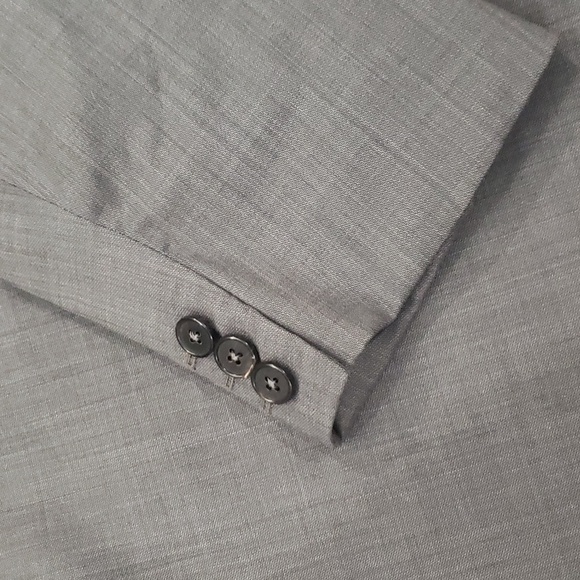ARMANI COLEZZIONI MEN'S SOHO 100% WOOL GRAY SUIT LIKE NEW 44 L - Picture 5 of 16